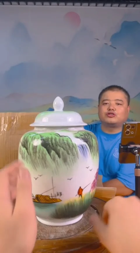 摆件景德镇陶瓷青花摆件79