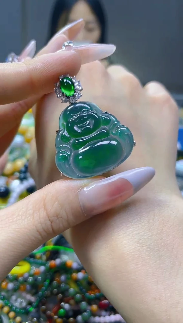 翡翠未镶嵌颈饰/W/翡翠A货一图一物