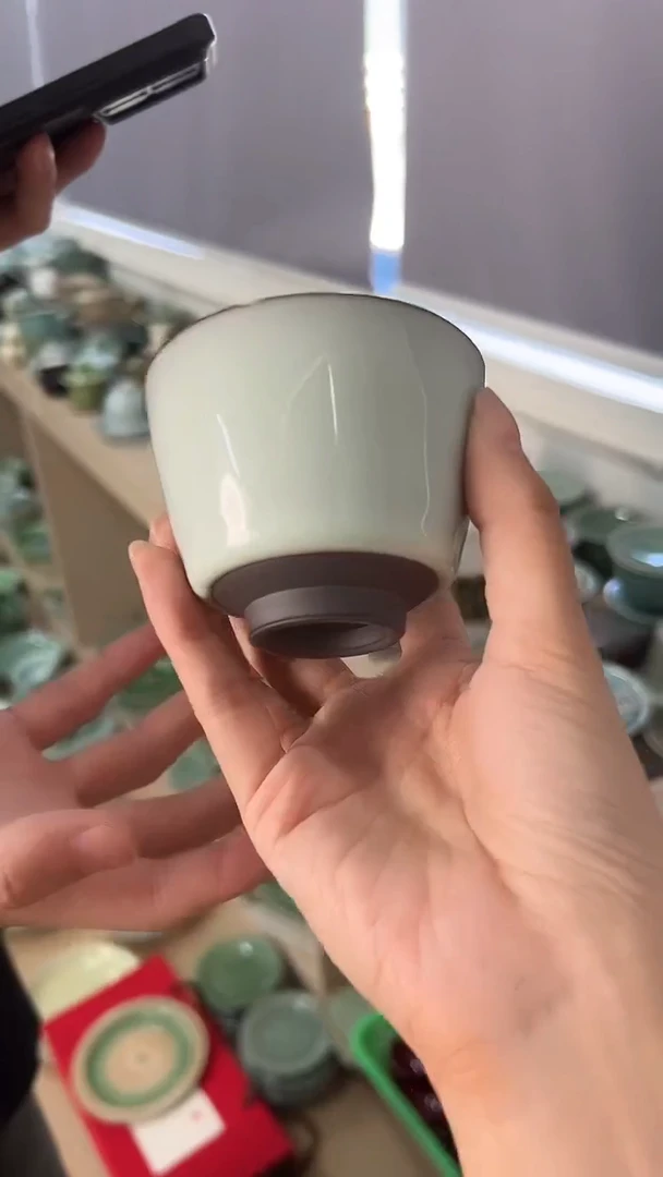 龙泉云间青瓷小米茶器