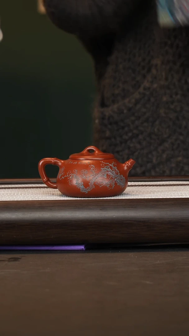 茶壶紫砂赵克南/粗砂朱泥/韵瓢/180c