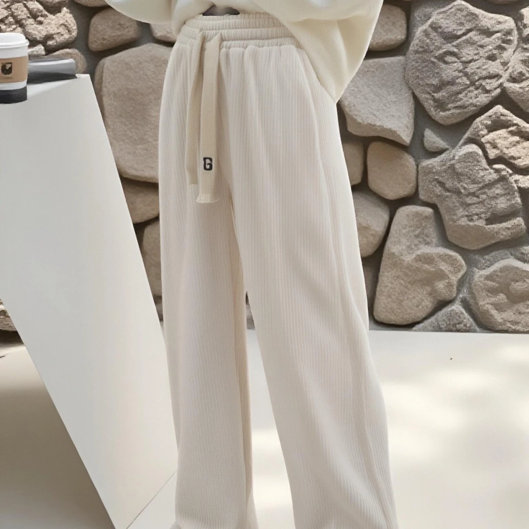 唐狮百搭夏季长裤女休闲裤垂感直筒裤127324093704