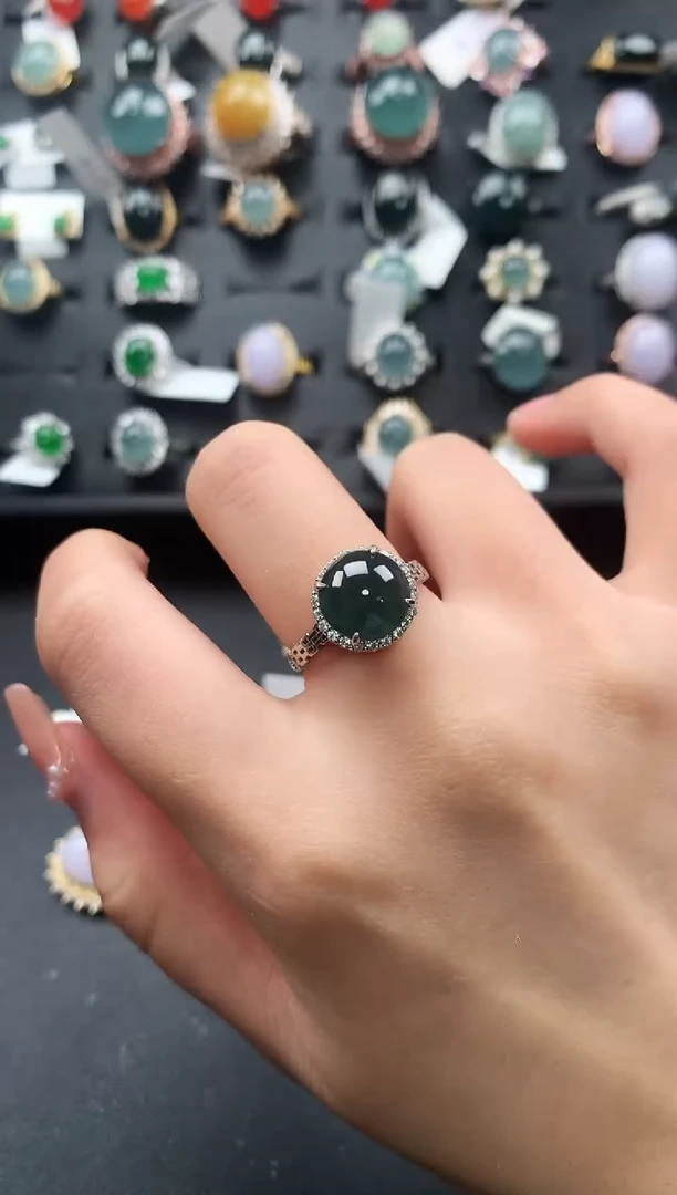 【闪购商品】翡翠戒指银S925镶嵌521441