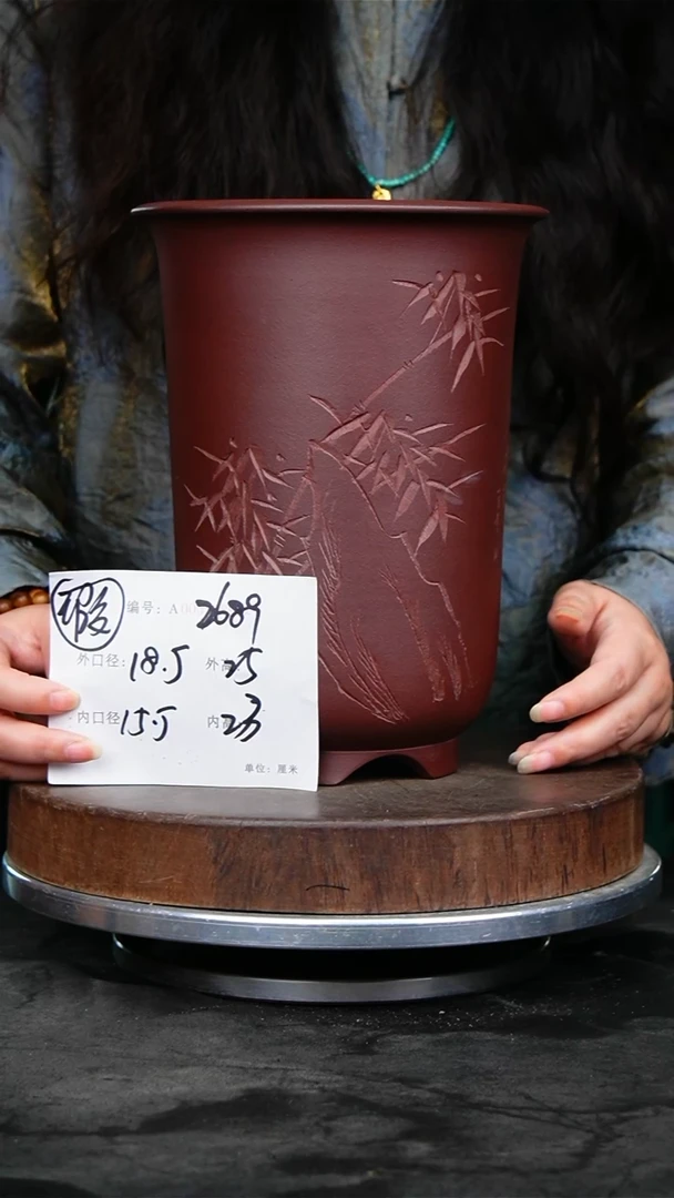 紫砂花盆2689花泥紫砂花盆