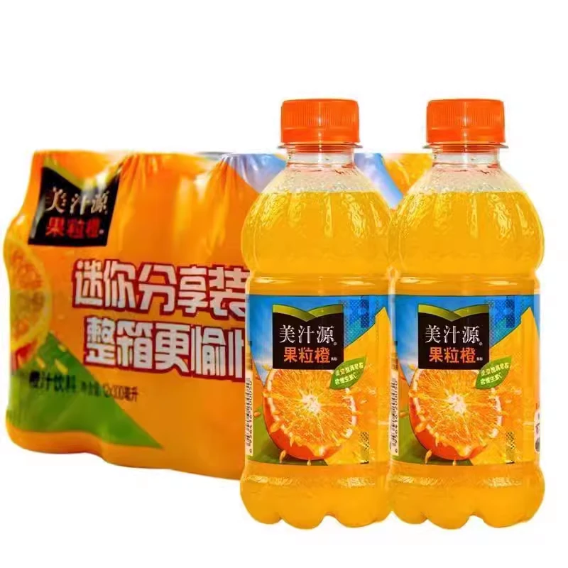 美汁源果粒橙300ML*6瓶/12瓶橙汁小瓶便携装饮料果汁批发