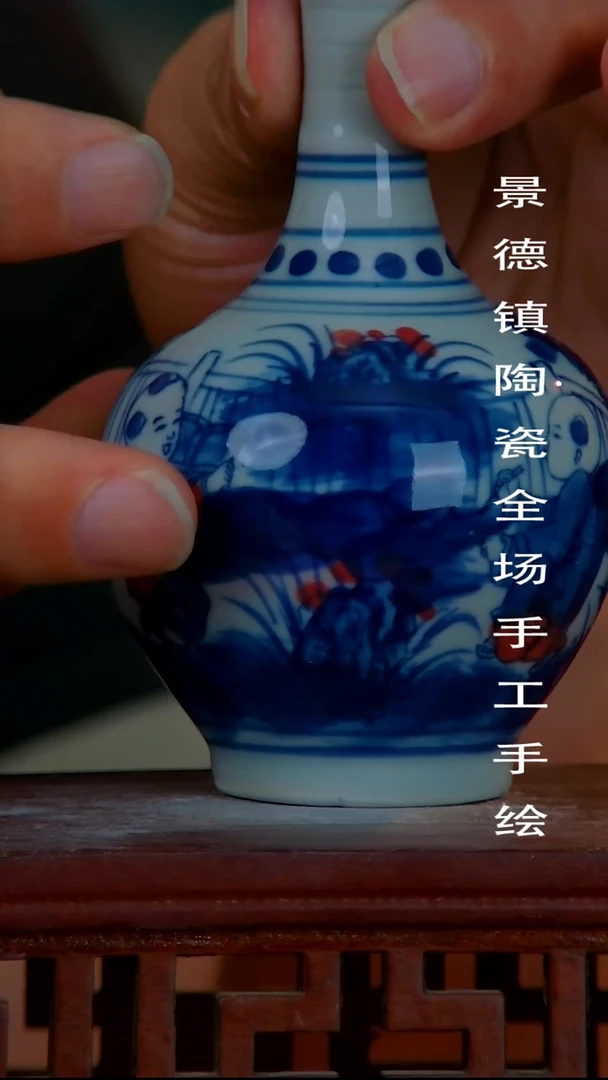 摆件手景德镇陶瓷 全场手工绘