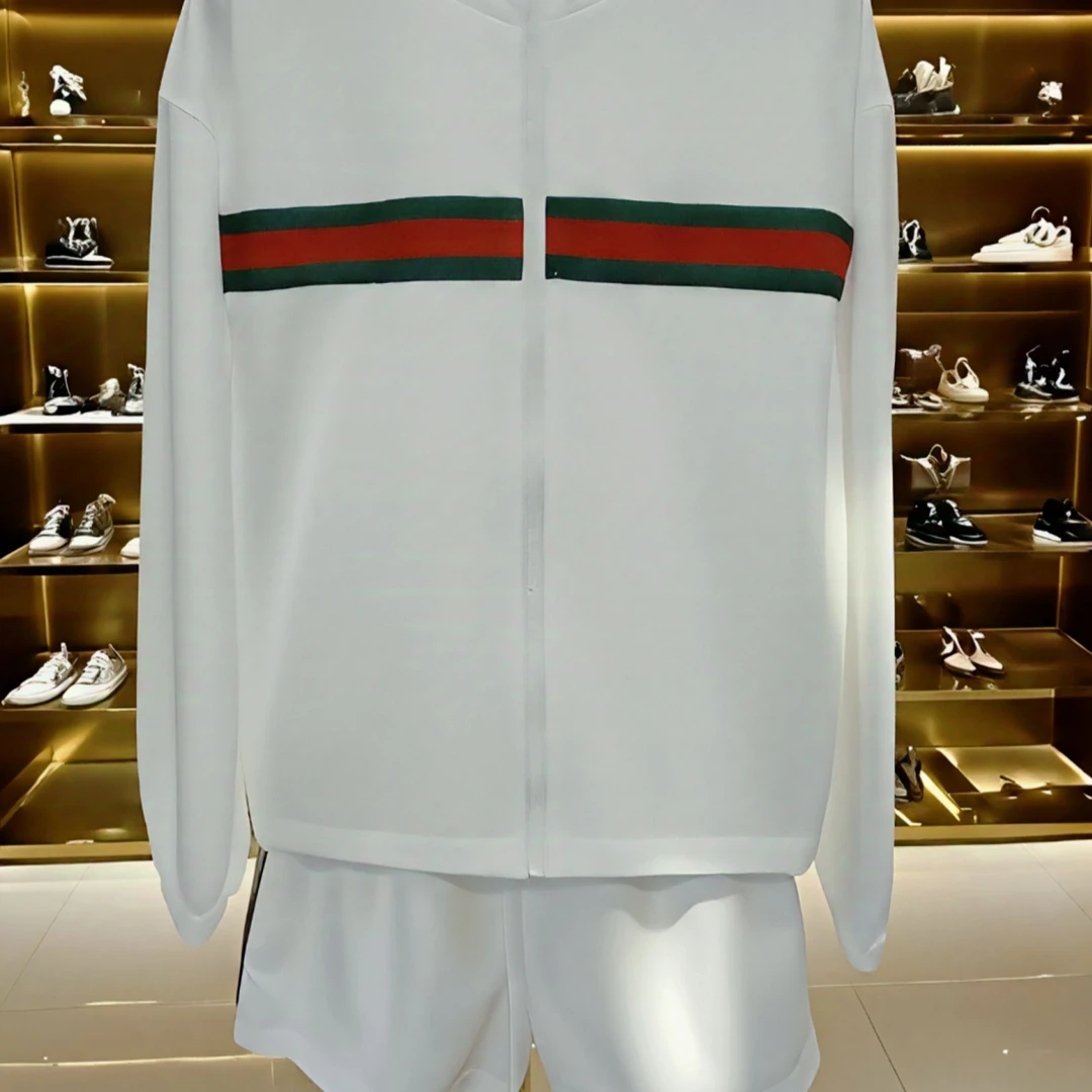 【K】25款新款红绿条纹简约休闲防晒套装A8139+K5055