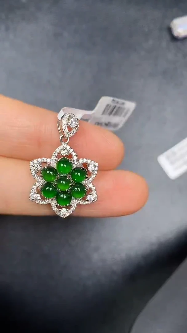 银S925镶嵌戒指翡翠3710