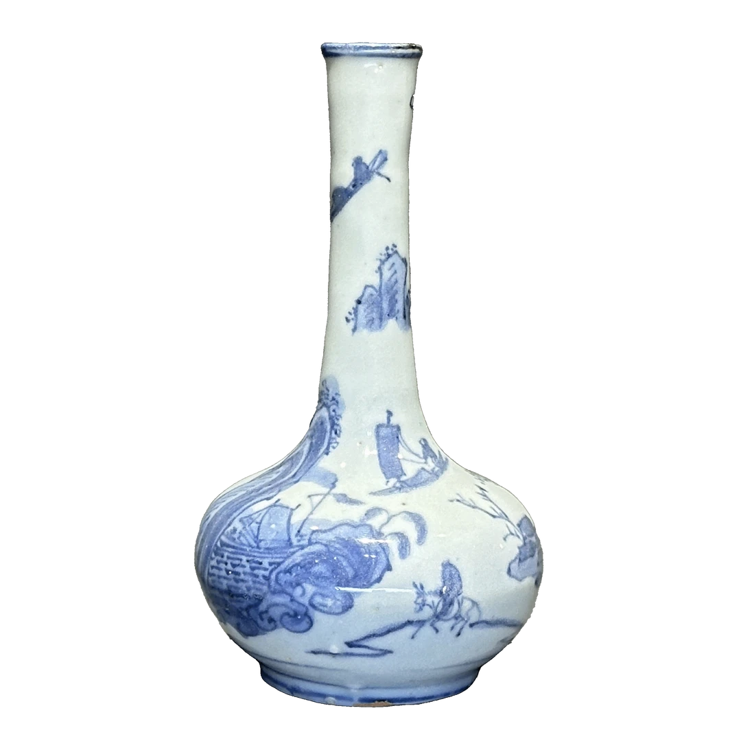 25044248y青花山水纹胆瓶