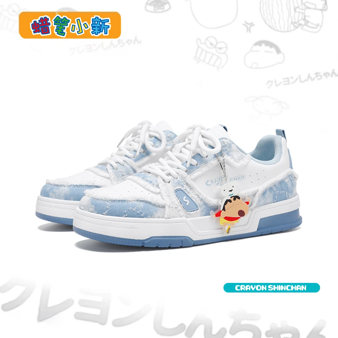 蜡笔小新2025多巴胺时尚百搭休闲运动鞋牛仔布潮鞋情侣板鞋