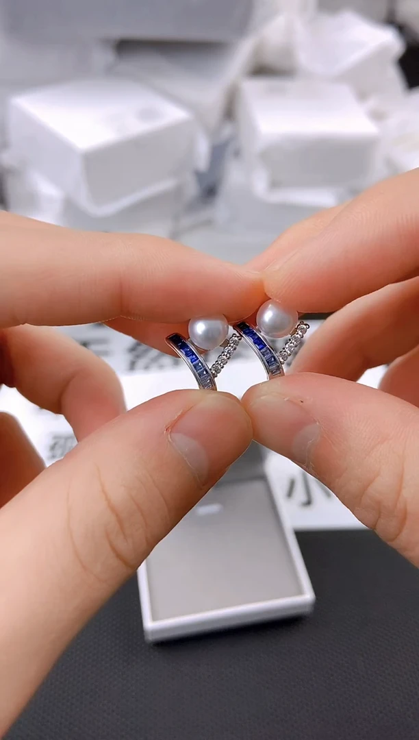 未镶嵌耳饰淡水珍珠ed1018