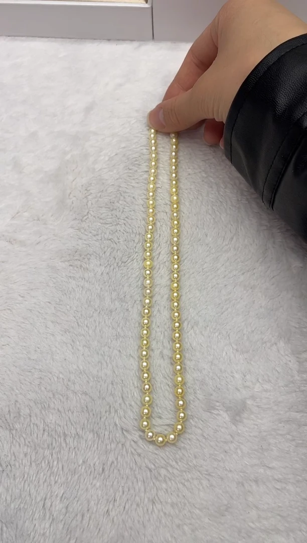 【闪购商品】海水珍珠颈饰未镶嵌AK羽皇金5.5-6mm（多样性发一）