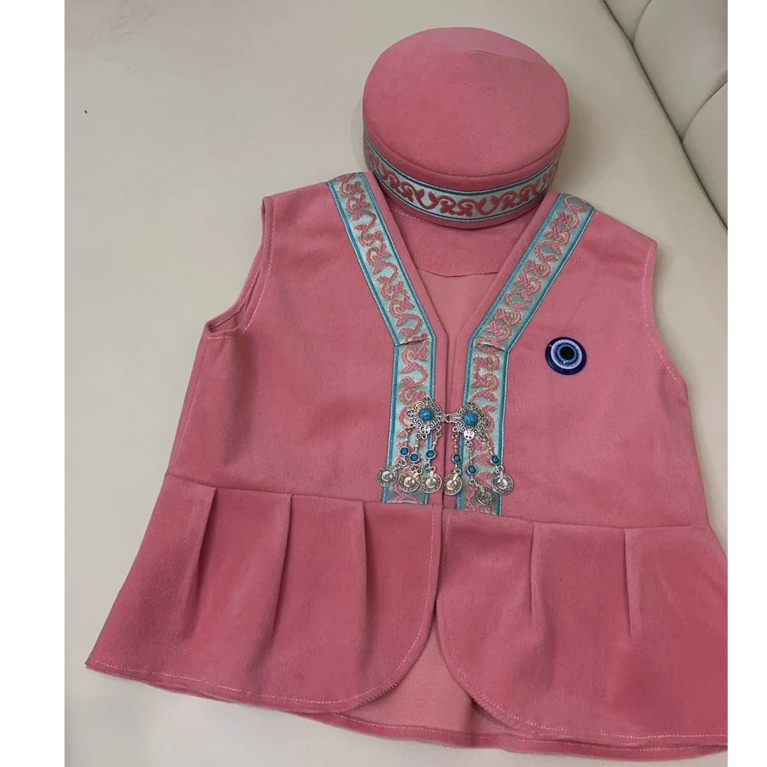 哈萨克风格儿童马甲（5-7岁）