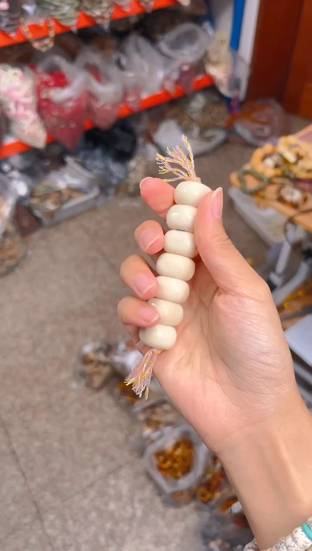 吊坠菩提根/象牙果白色棒棒糖一串 小卡