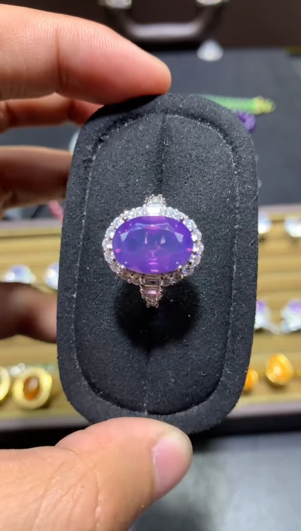 未镶嵌戒指水晶G141紫玉晶【多样性发其一】