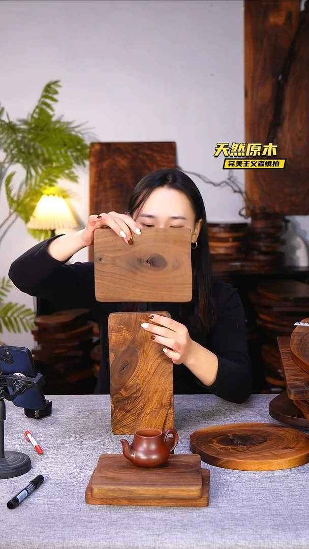 木北美黑胡桃原木.干裂疤结不属于商品质量问题完美主义者慎拍