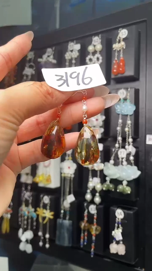 银S925镶嵌耳饰紫晶喜欢拍