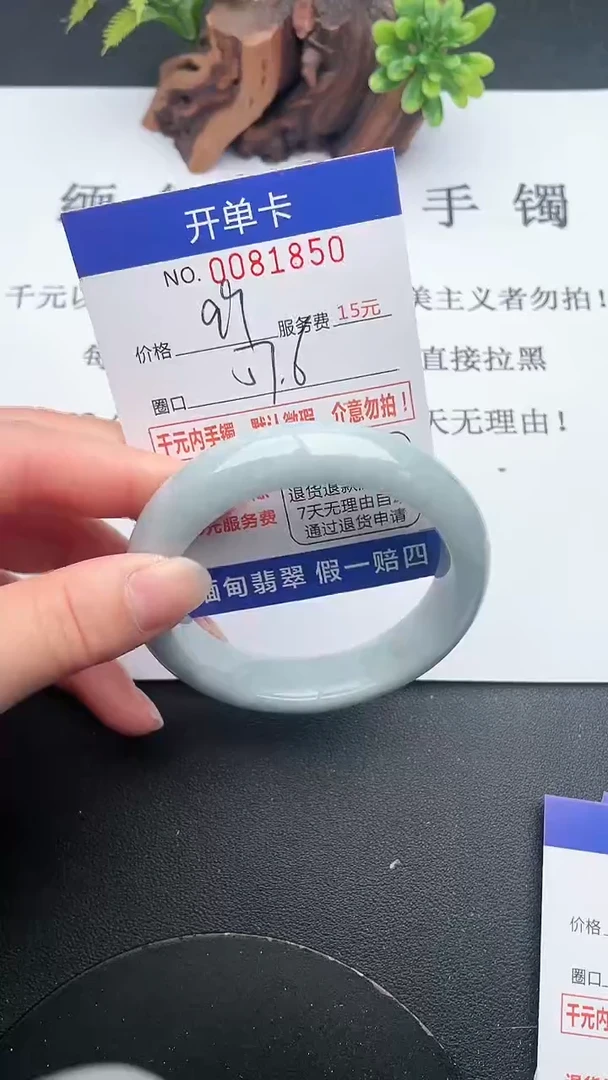 【闪购商品】翡翠手镯未镶嵌50天然翡翠A货