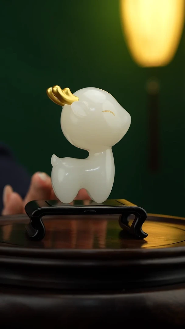 玉【一鹿有你】天然玉石摆件