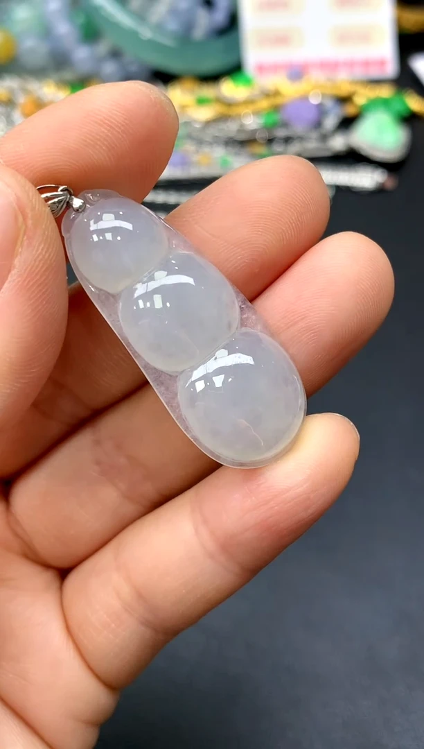 颈饰18K金镶嵌翡翠196-中国好珍宝