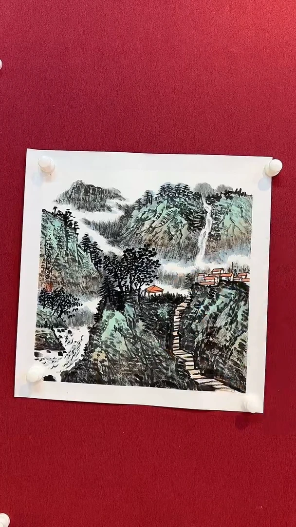 书法沈先生手绘山水