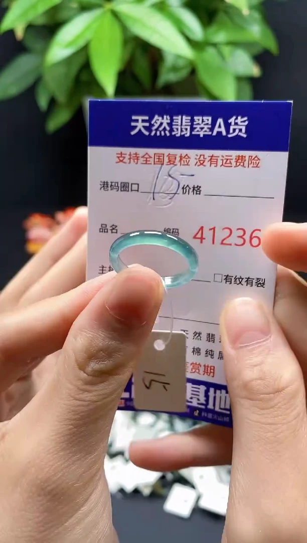 翡翠戒指未镶嵌天然翡翠戒圈1236
