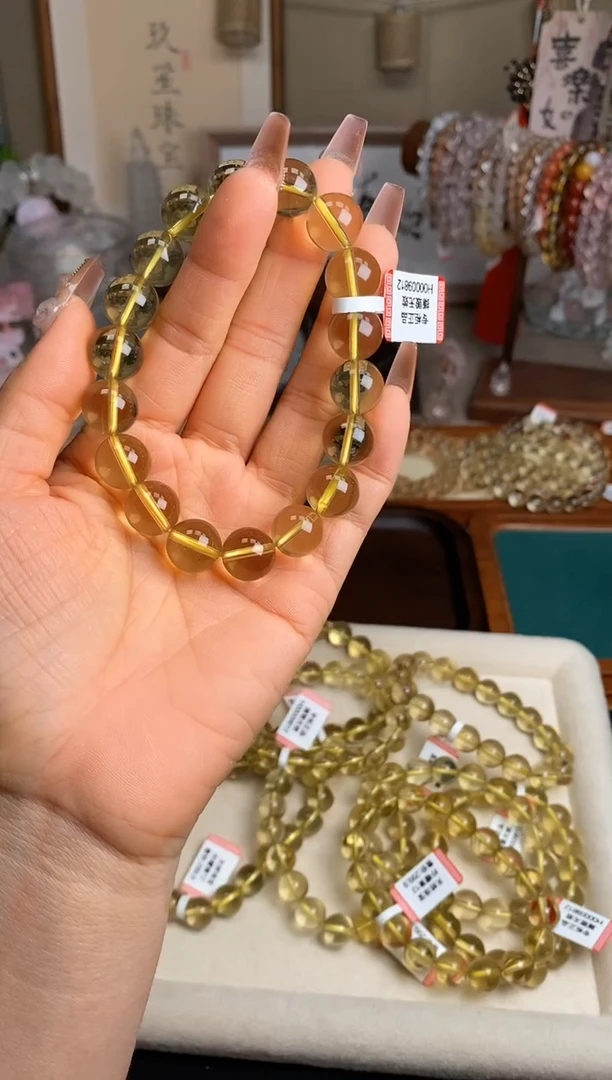 【闪购商品】水晶手串未镶嵌12m柠檬黄水晶