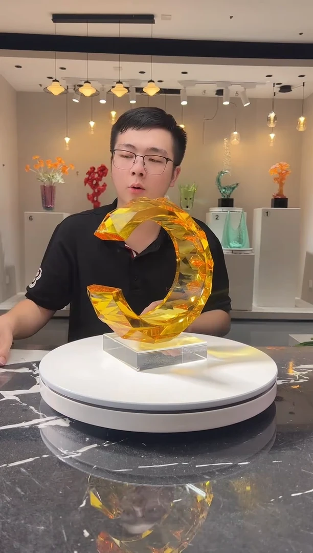摆件巴比特美学 光影之环开口金色