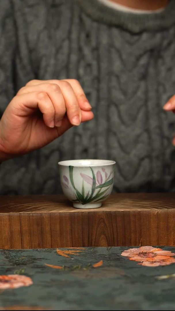 杯釉下彩手工手绘同款陶器