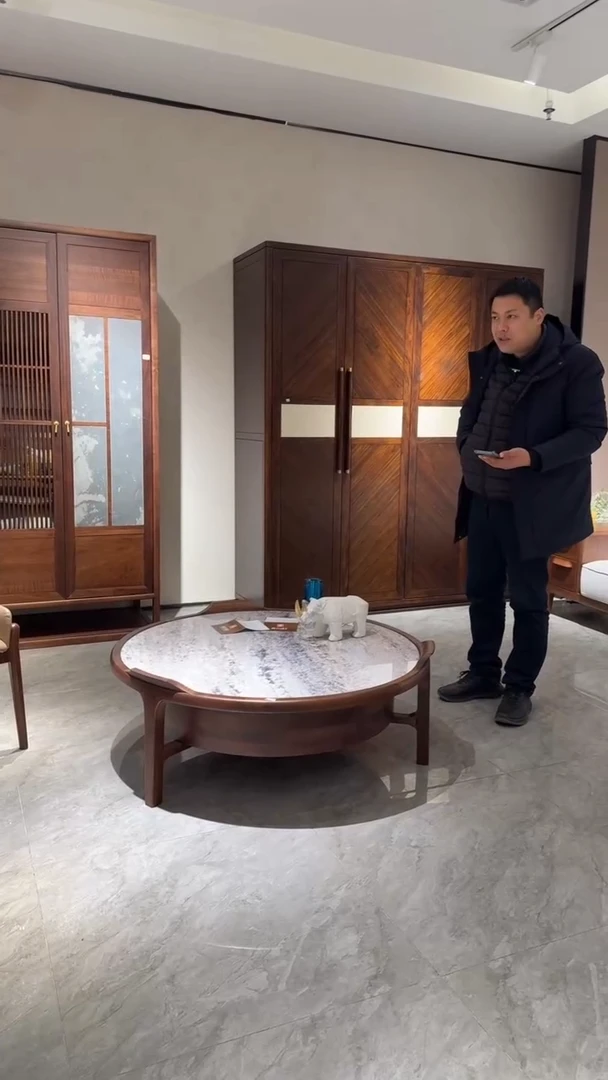 北美黑胡桃（拍下联系客服确认发货时间）圆茶几1.16m