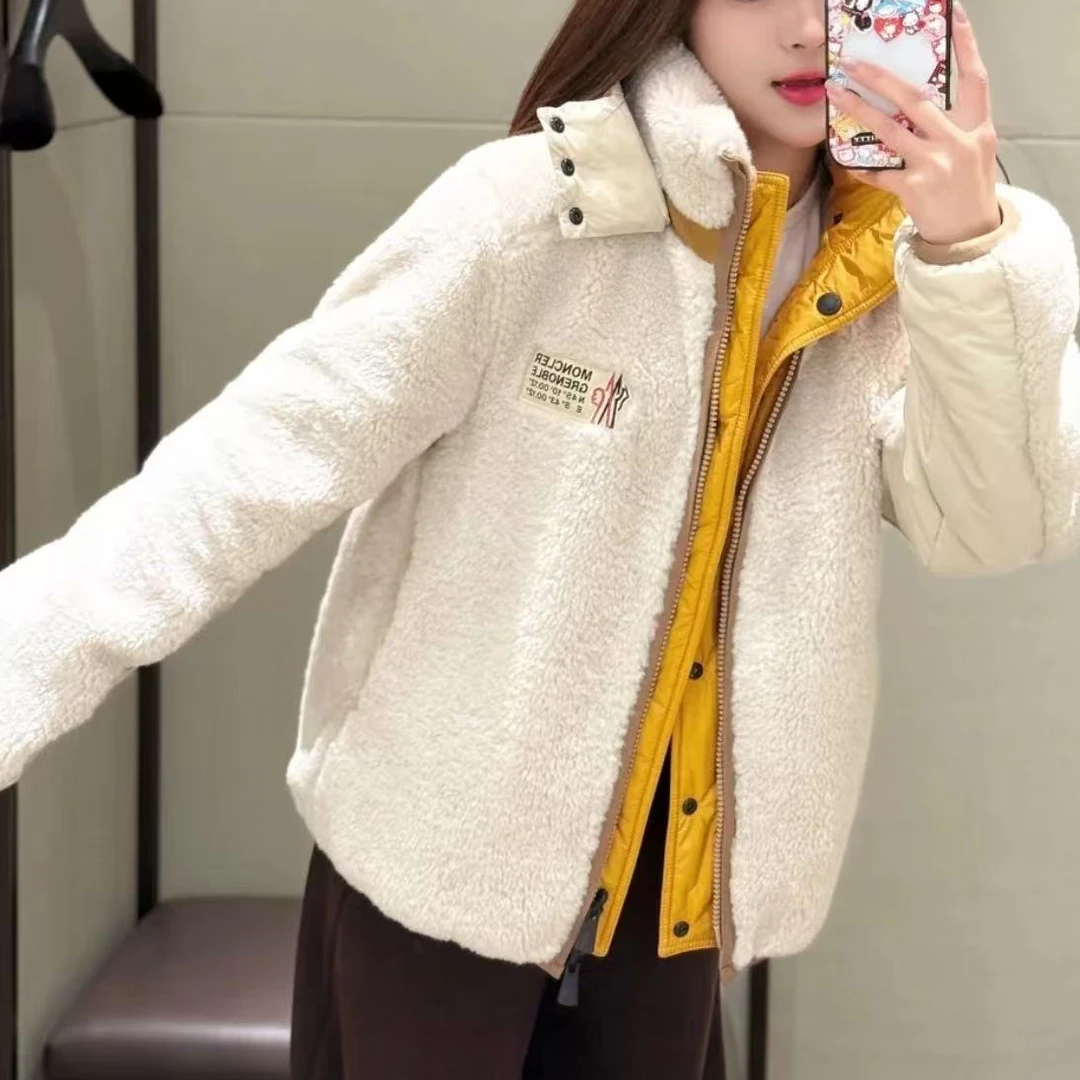 全新未使用 MONCLER 双面短款羽绒夹克/2码