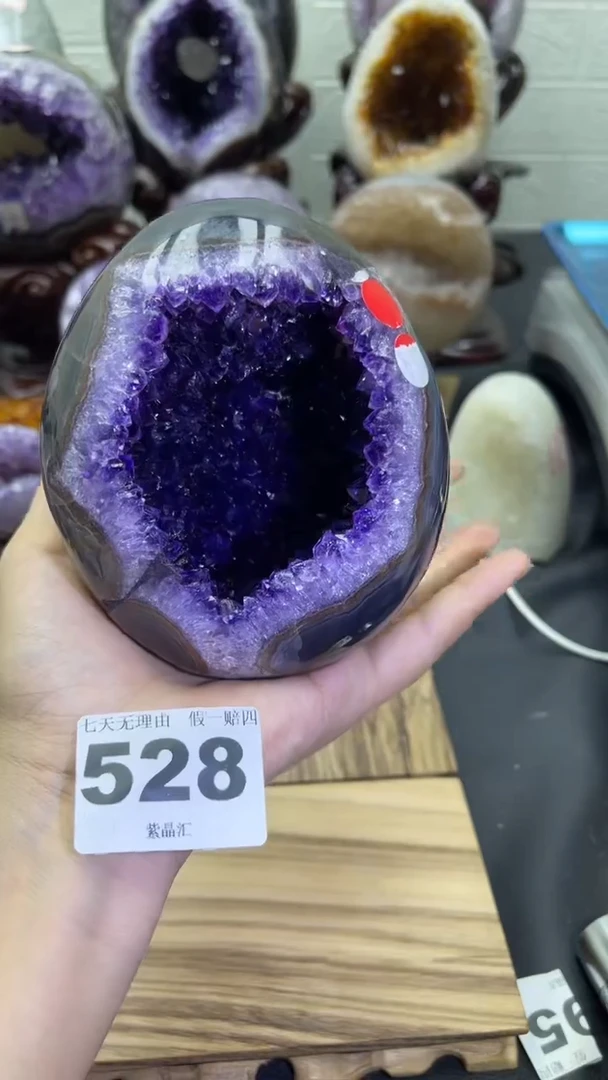 未镶嵌大型摆件（非配饰）紫晶528号龙蛋