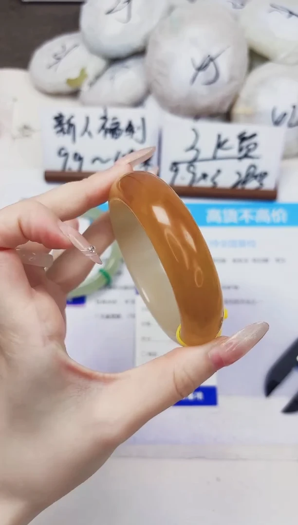 未镶嵌手镯石英质玉353-财气镯-圈口57