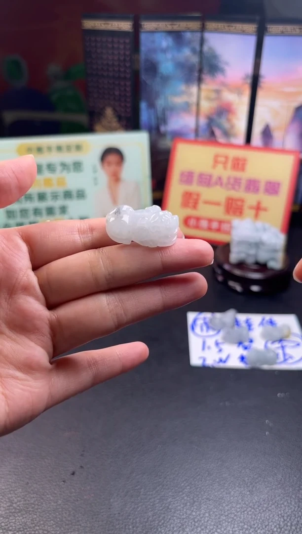 翡翠未镶嵌颈饰?****渡翡翠乌鸡貔貅