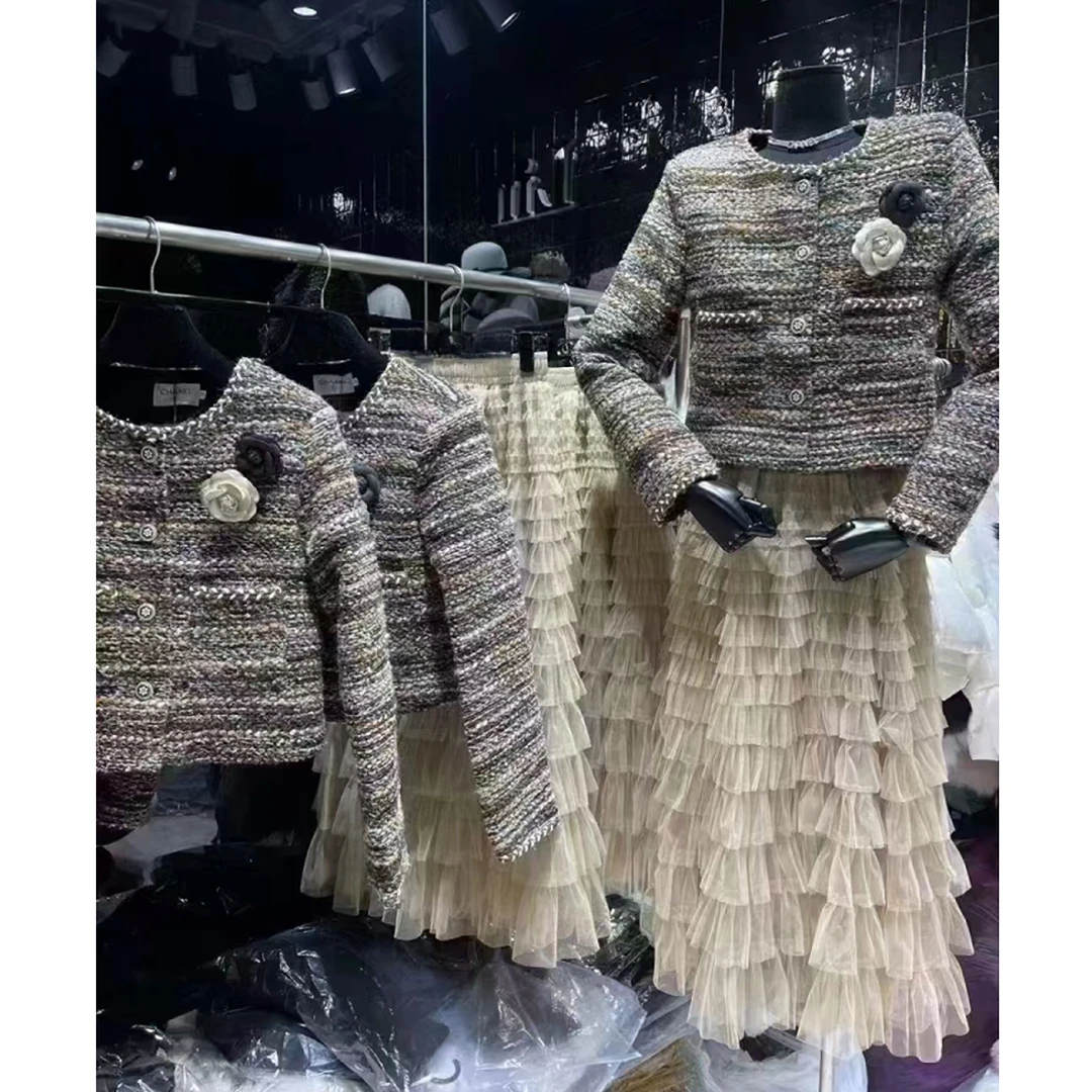 【小鲨鱼】轻奢高定设计师年款欧版秋冬小香风气质套装TZ