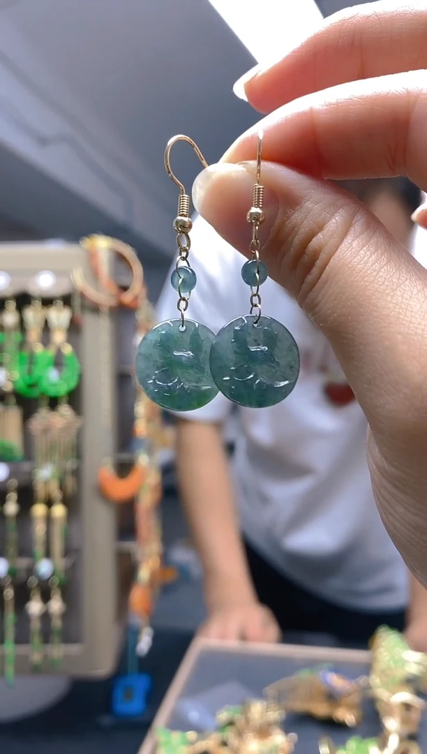【闪购商品】翡翠耳饰合金0415翡翠耳钩