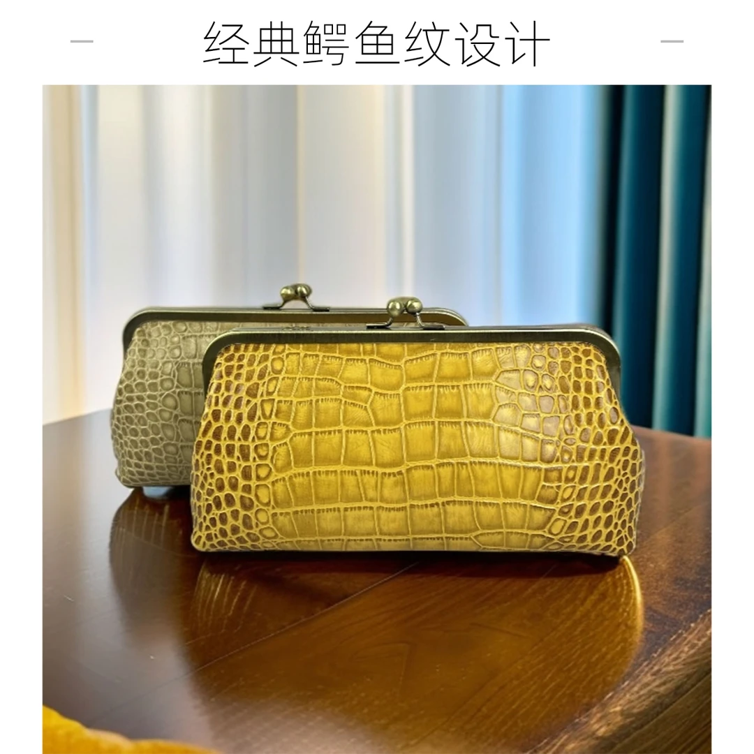 拉链时尚单肩款单根高档斜挎包鳄鱼纹朋克风蛇头纯色真皮女士