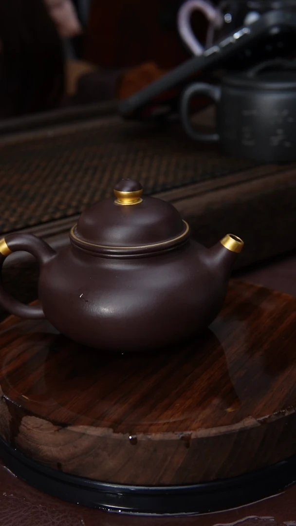 【闪购商品】紫砂茶壶描金容天紫砂壶