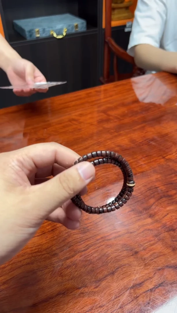 黄花梨/降香黄檀手串/手链海黄（药片汉堡珠）手串4*6