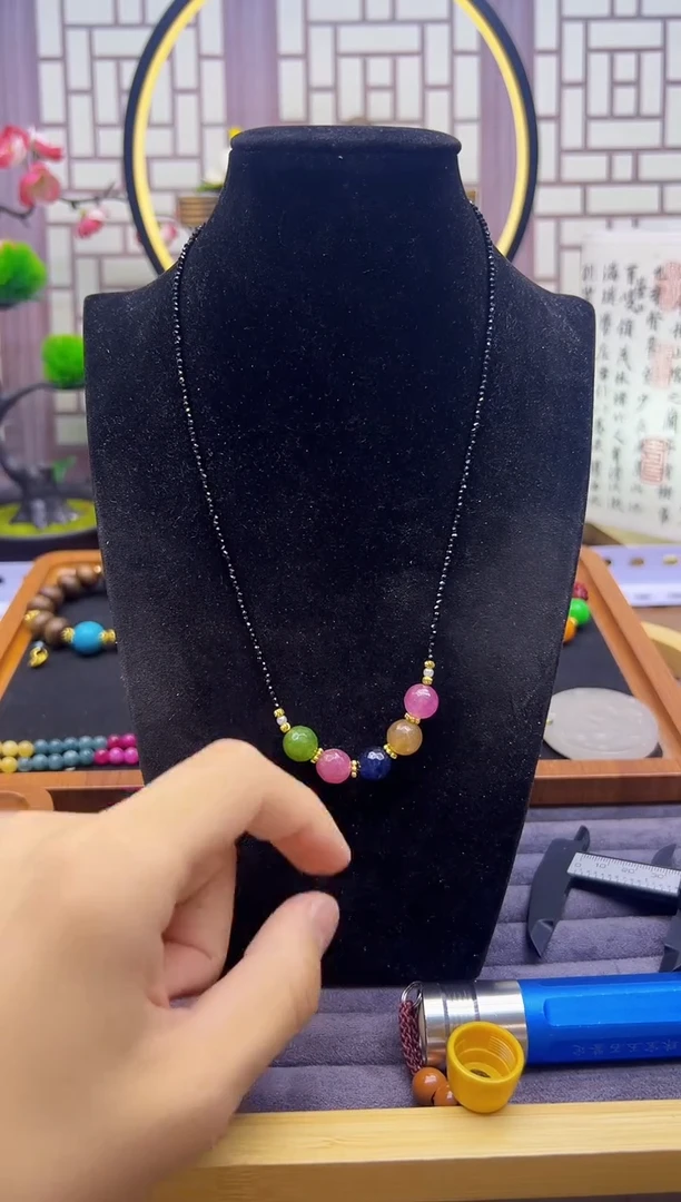 14K金镶嵌颈饰碧玺X298