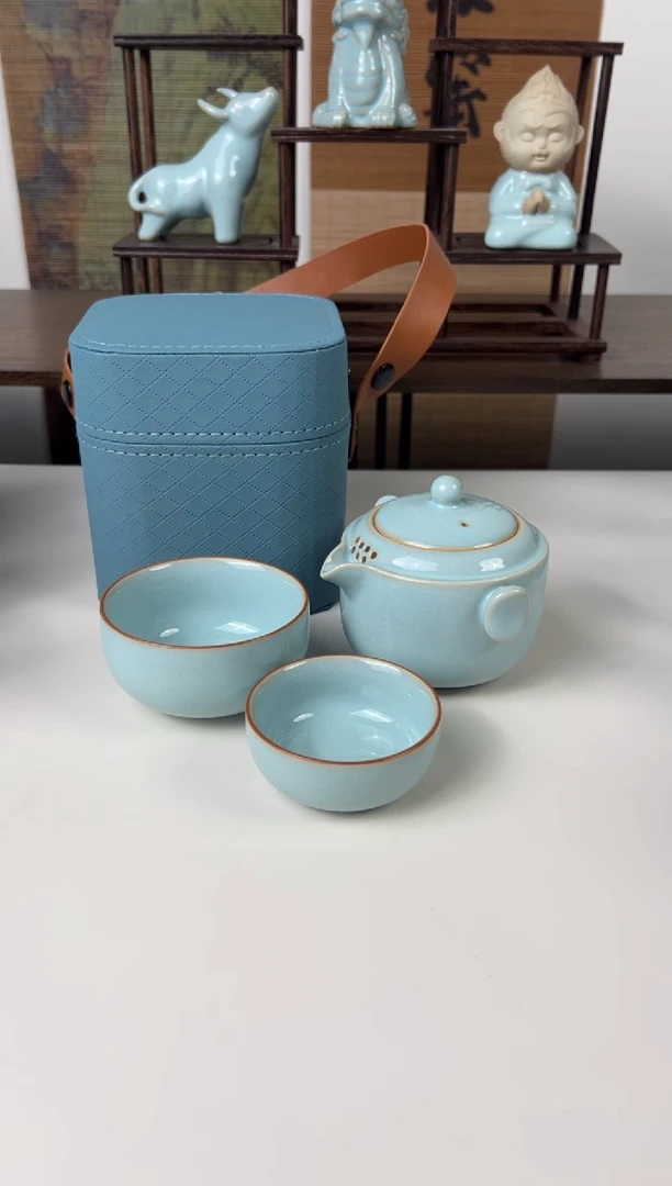 【闪购商品】杯珑匠天青同福快客一壶二杯