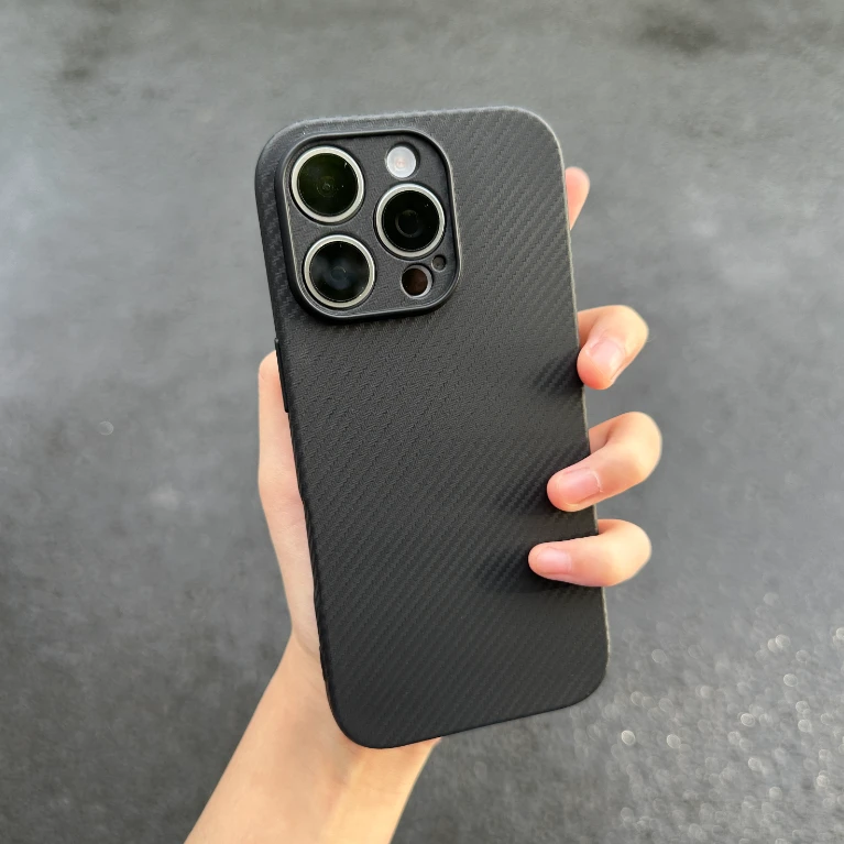 简约款【16相机全包】新款超薄碳纤维纹适用苹果15/16promax手机壳