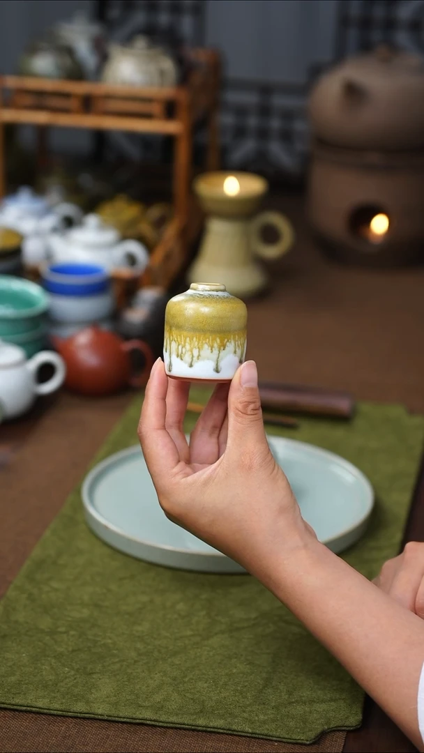 广达窑 秋天小花器