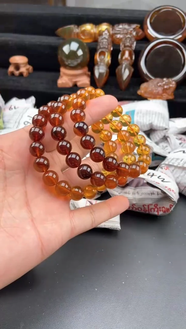 【闪购商品】琥珀手链未镶嵌彩虹渐变手串【多样性发货其中一】