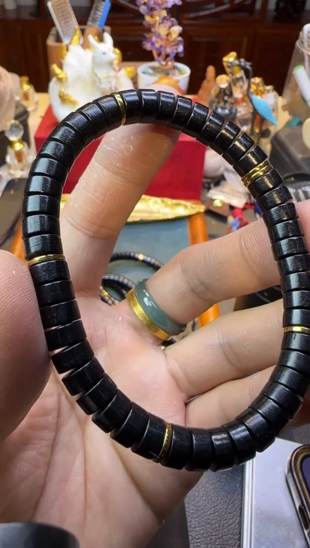 【闪购商品】乌木类手串/手链黑金乌木设计款8*4mm