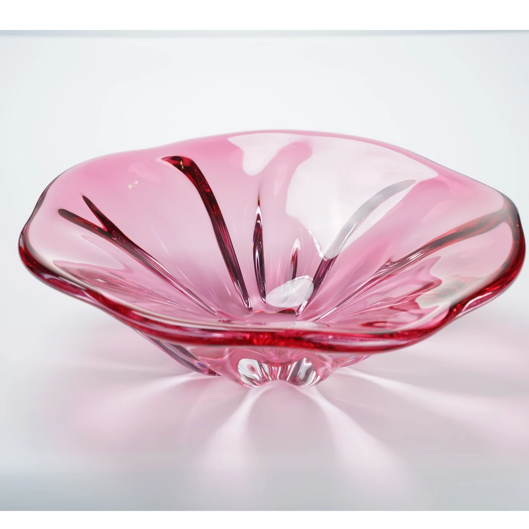 高档水晶琉璃郁金香果盘