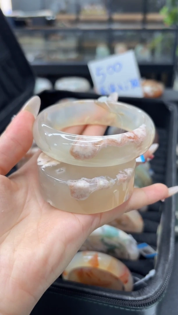 未镶嵌手镯石英质玉C65(61圈赠送镯心)