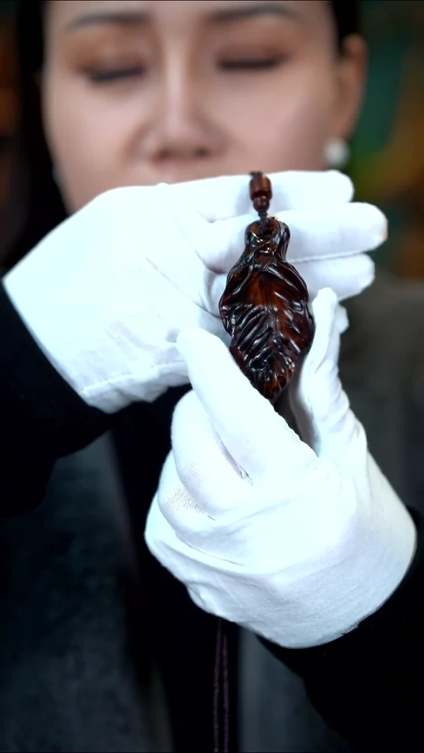 枣木雷击枣木雷晶叶子挂件