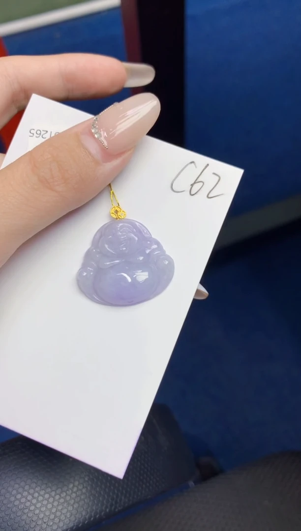 翡翠18K金镶嵌颈饰天然缅甸A货翡翠