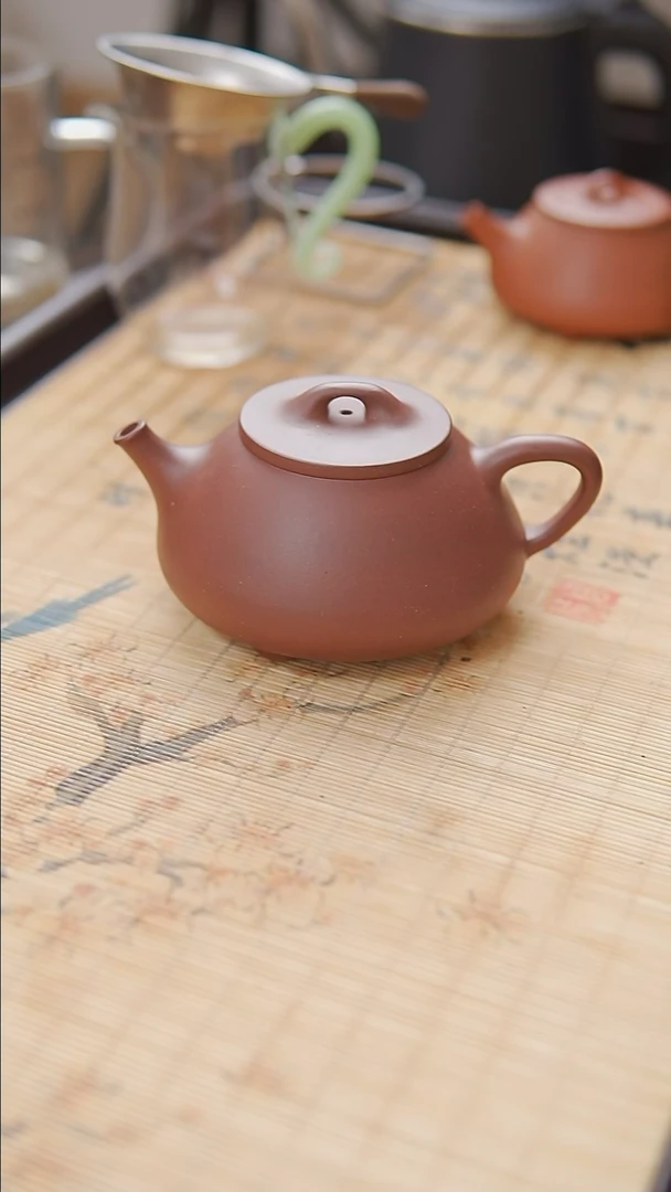 茶壶紫砂紫泥  半手工  金鱼嘴石瓢壶