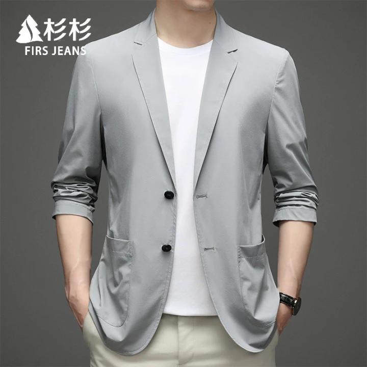FIRS JEANS杉杉冰丝防晒西服男款夏季薄款男士高档透气单西外套男